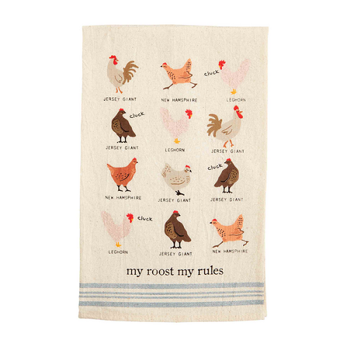 Mud Pie My Roost Farm Animal Dish Towel