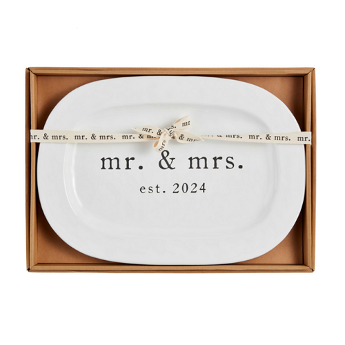 Mud Pie Mr. & Mrs. 2024 Platter