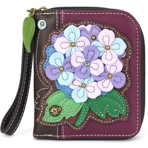 Chala Zip-Around Wallet Hydrangea Purple