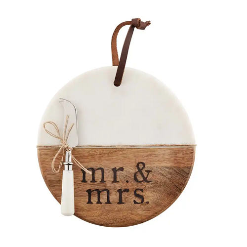 Mud Pie Mr. & Mrs. Board Set
