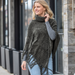 Britt's Knits Beyond Soft Cowl Neck Poncho Wine