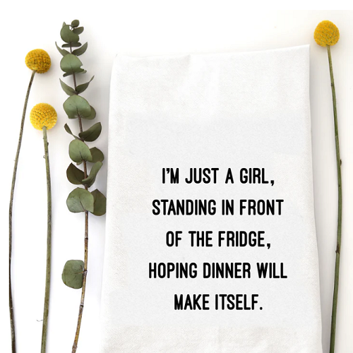 Wildwood Landing Just A Girl Tea Towel