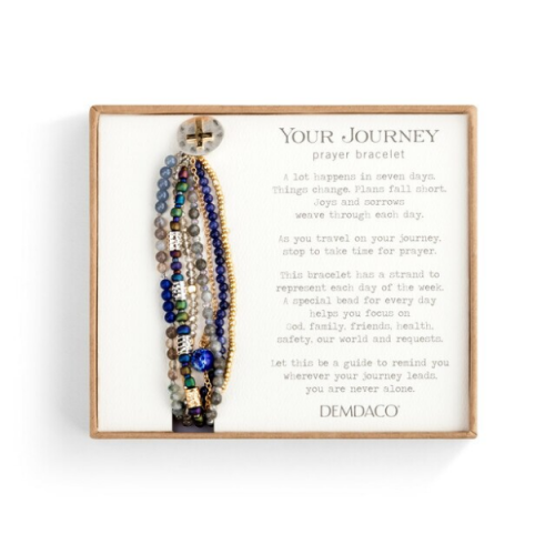 Demdaco Beaded Prayer Bracelet Indigo