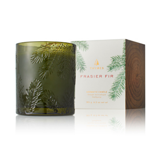 Thymes Frasier Fir Green Glass Candle