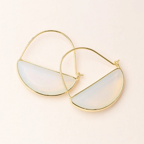 Scout Stone Prism Hoop Earrings Opalite/Gold