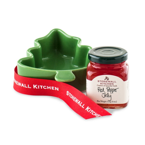 Stonewall Kitchen Red Pepper Jelly & Tree Ramekin Set