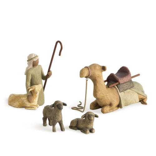 Willow Tree Shepherd and Stable Animals